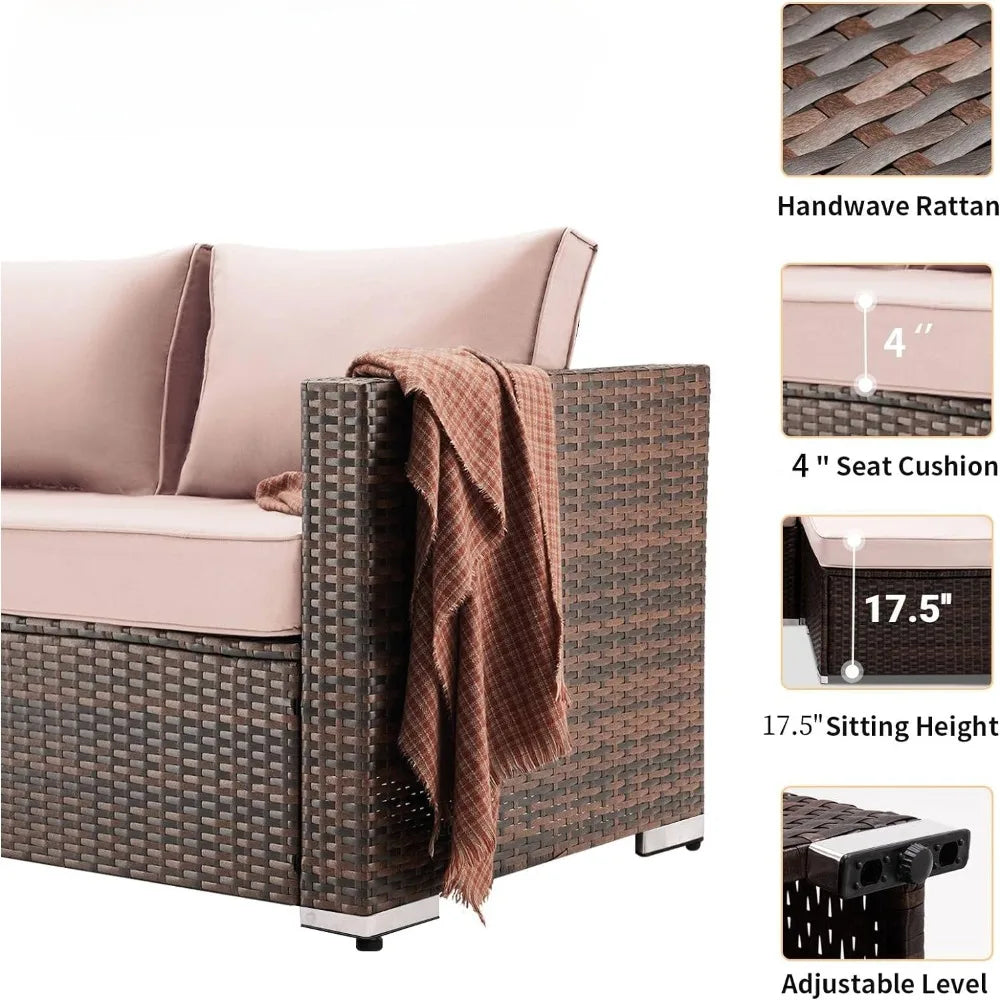 Patio Furniture Sets, Modular Rattan Outdoor Patio Sectional