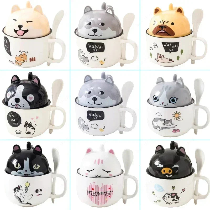 Cartoon Animal Ceramic Coffee Cup Creative Ke Jiquan