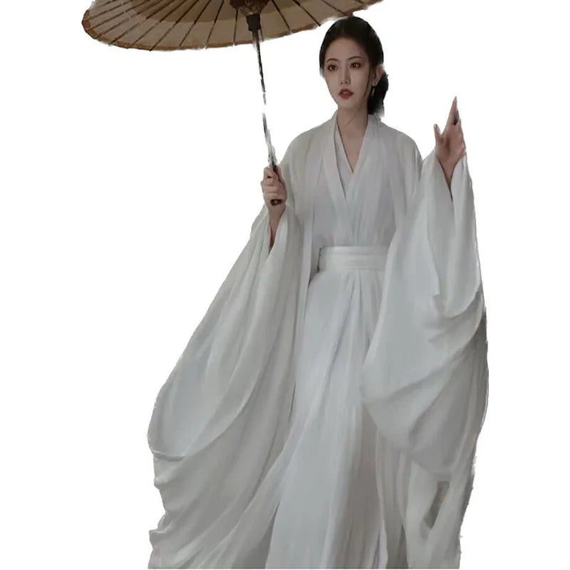 White Hanfu Dress Women Ancient Chinese Hanfu Female
