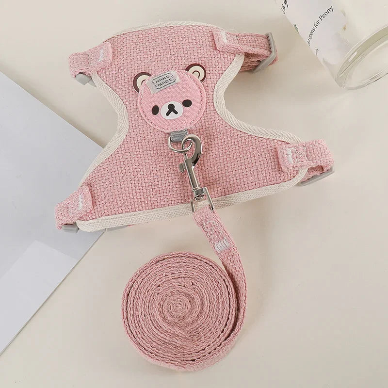 Cute Rabbit Harness Leash Set Bunny Soft Padded