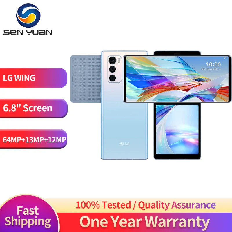 Original LG WING LMF100N LMF100VM 5G Mobile Phone