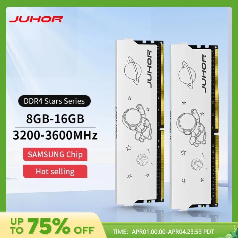 JUHOR DDR4 8GB 16GB 3200MHz 3600MHz 16GBX2 8GBX2