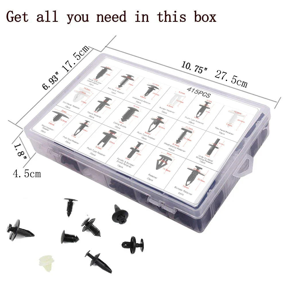 Car Plastic Fastener Clips Set with Box Mixed