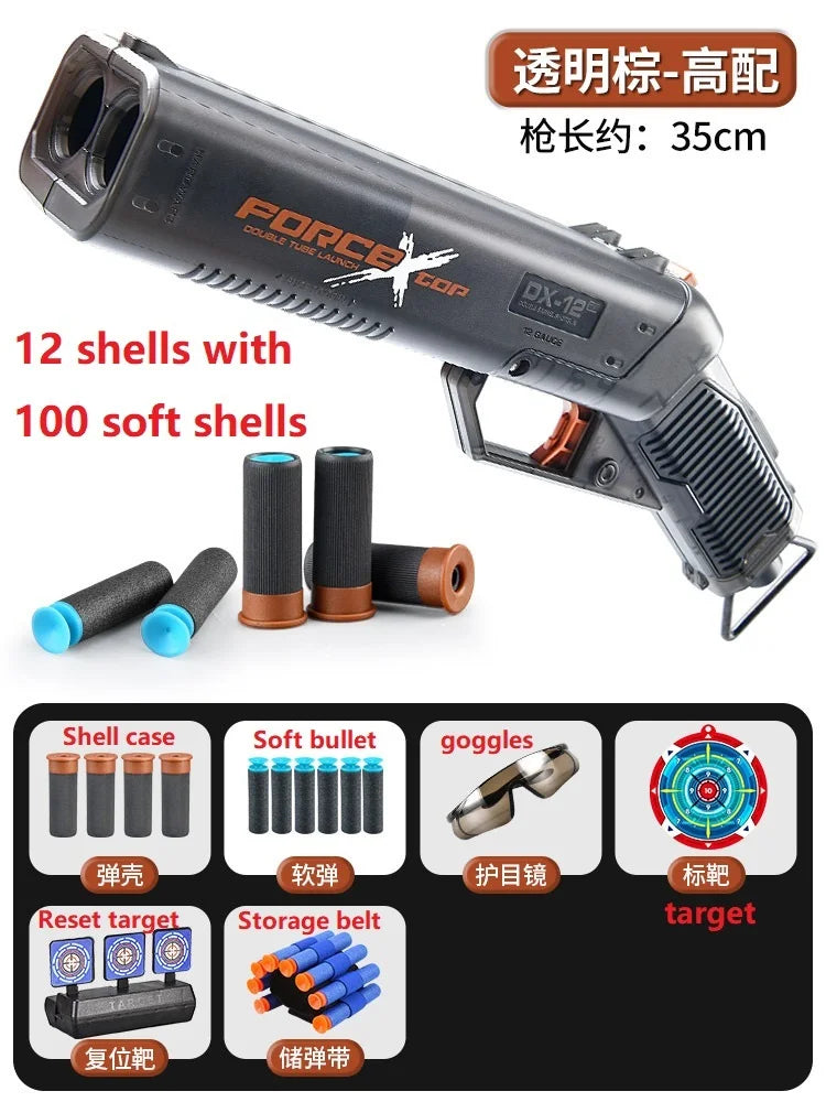 New Toy Gun Double-Barreled Soft Bullet Gun Toy