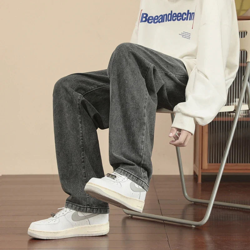 2023 New Korean Fashion Men's Casual Ankle-Length Jeans