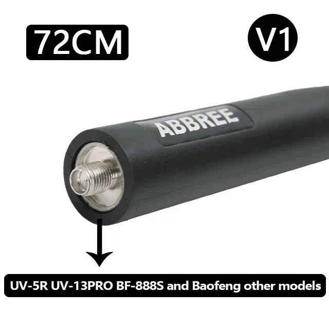 ABBREE Walkie Talkie Foldable CS Tactical Antenna For