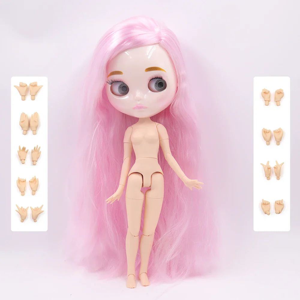 ICY DBS Blyth Doll 1/6 Joint Body 30CM BJD toys Natural shiny face with extra hands AB DIY Fashion Dolls girl gift