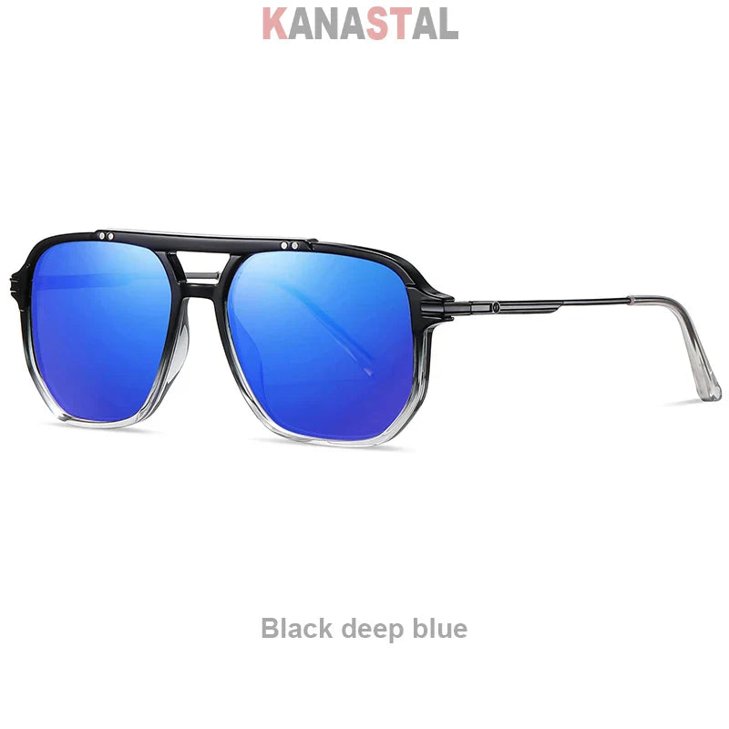 Men's Polarized Sunglasses UV400 TR Metal Colorful Square