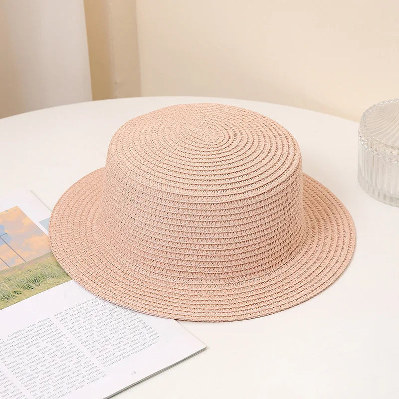 Summer Fashion Versatile Men's Women's Straw Hat Flat