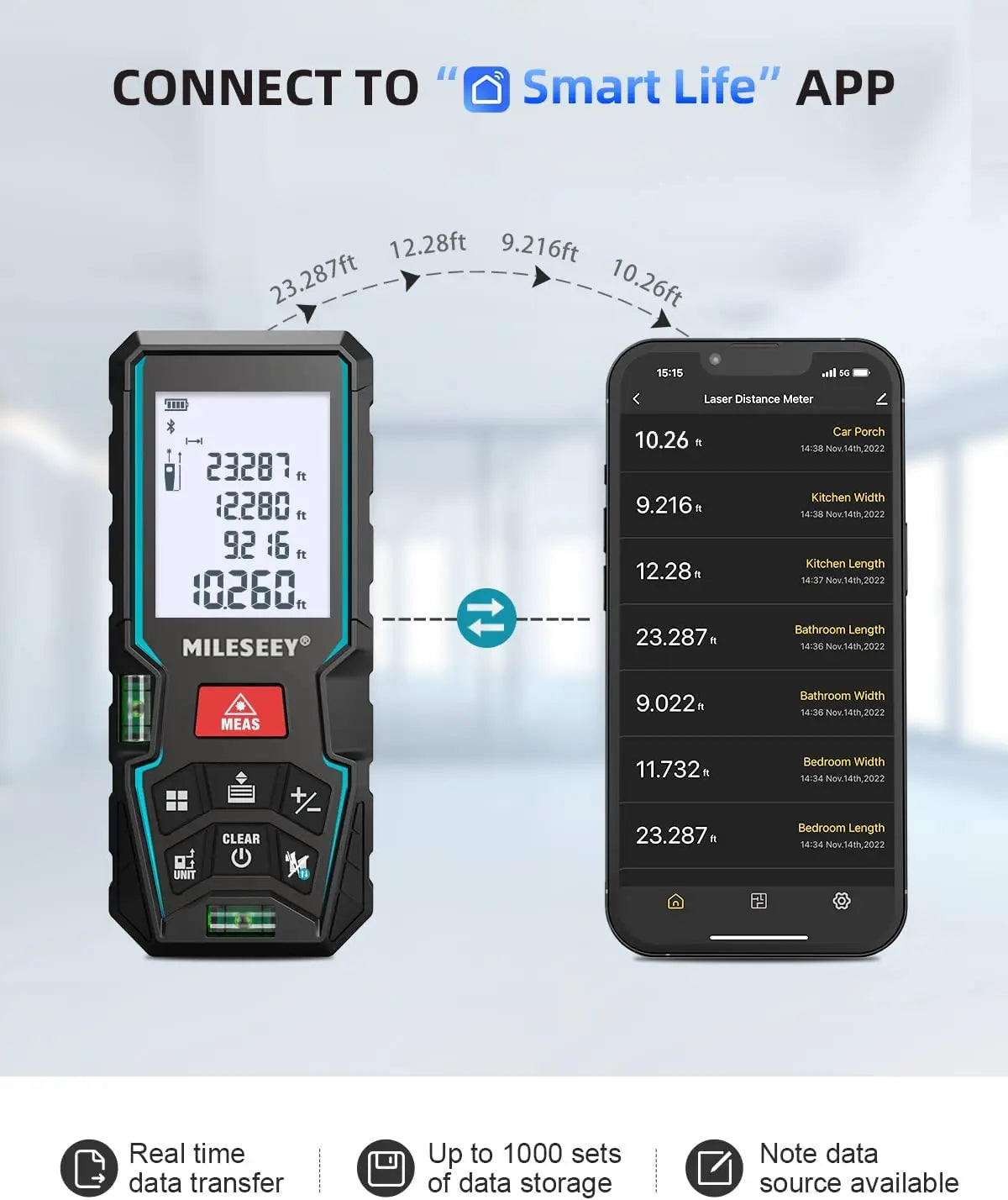 Mileseey Laser Rangefinder X5 лазерная рулетка Laser finder Digital Laser Distance Meter Laser Meter Laser Tape Measure