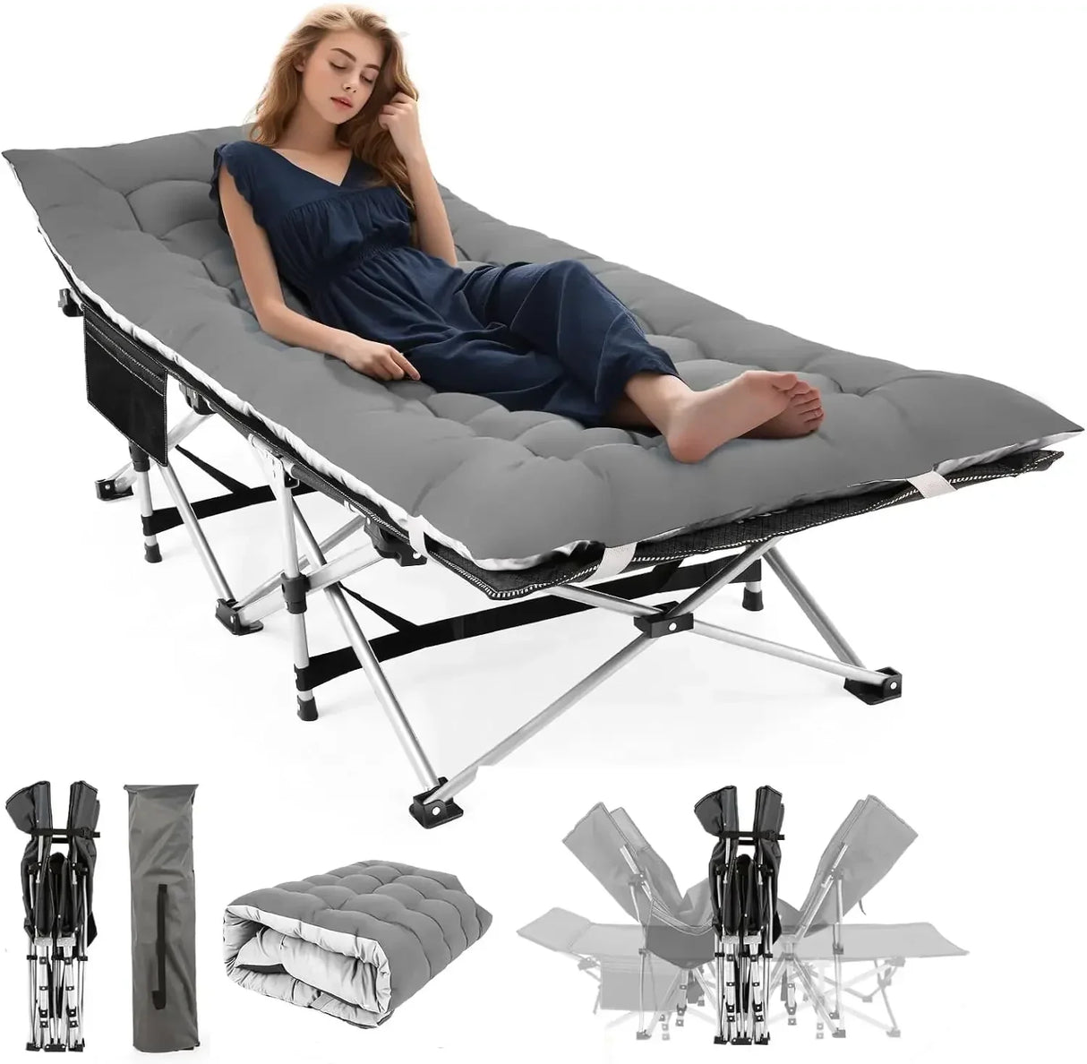 Camping Folding Outdoor Camping Travel Cot and Pad