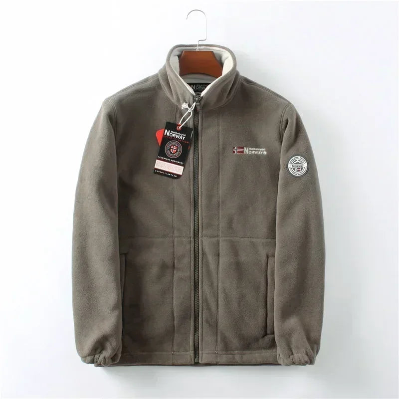 Warm Polar Fleece Jacket Men Winter Zipper Thermal