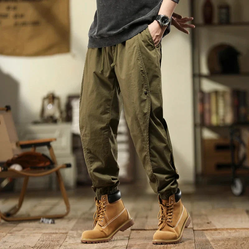 2023 Autumn Winter Cargo Pants Men Retro Loose