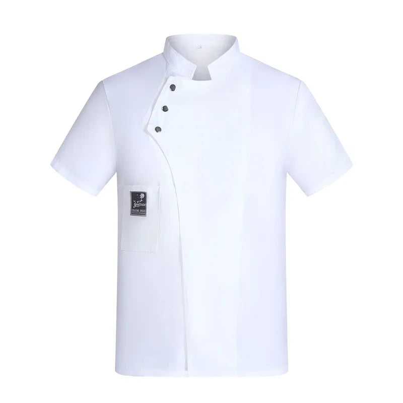 Mens Chef Jacket Short Sleeve Kitchen Clothes White