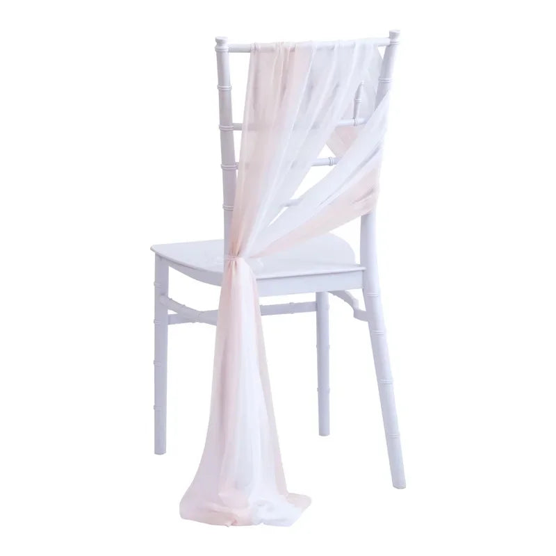 10/50PCS Chiffon Chair Sashes Wedding Chair Decoration 17x250cm