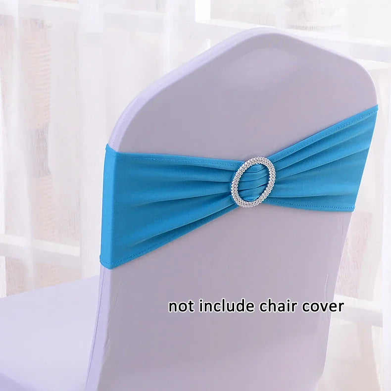 50pcs/lot Stretch Lycra Spandex Chair Covers Bands With