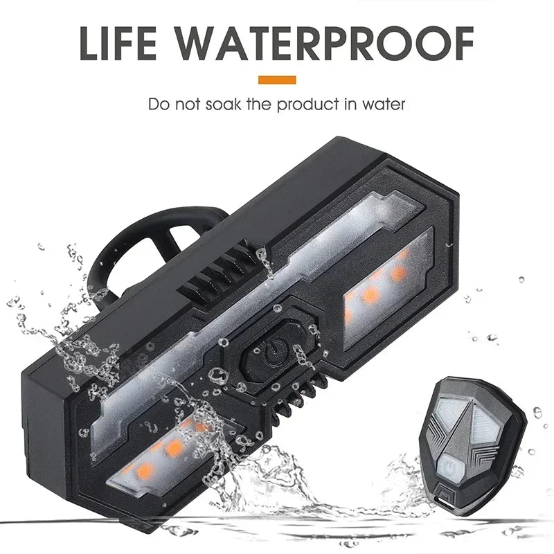 120dB Bicycle Horn Taillight with Turn Signal Bike