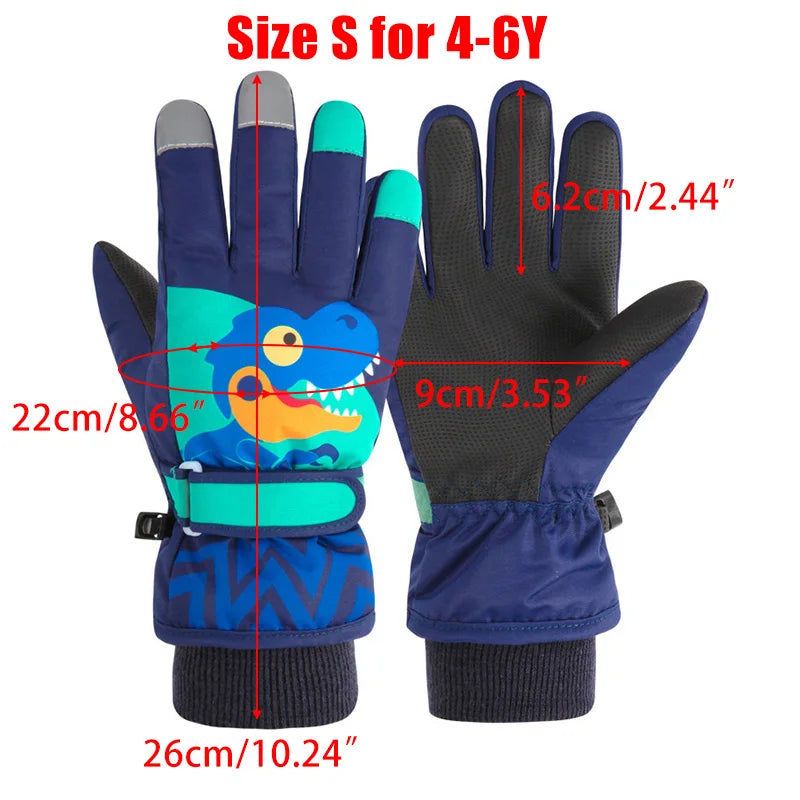Thicken Baby Winter Gloves Coral Fleece Waterproof Child
