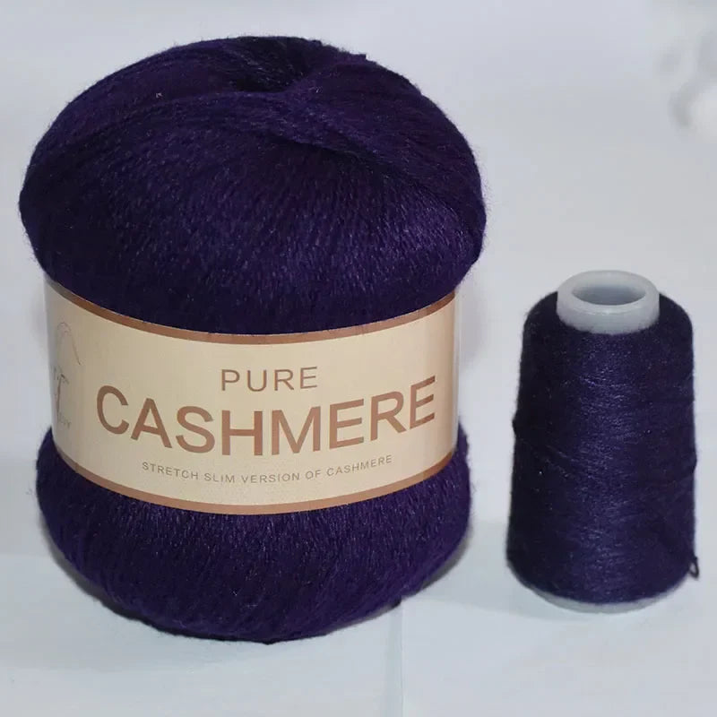 Pure Natural Mongolian Cashmere Yarn Crochet Lana para
