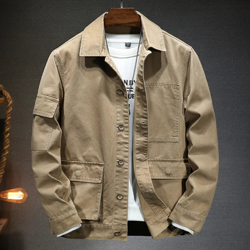 Men's American Style Vintage Denim Jacket 2023 spring