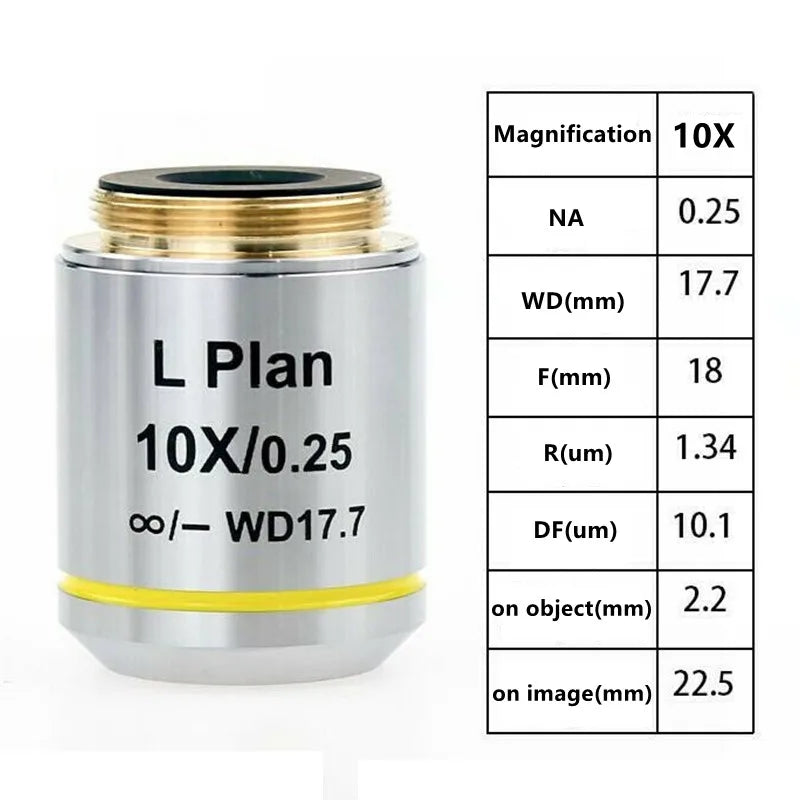 Long Working Distance Infinity Plan Objective Lens 2.5X