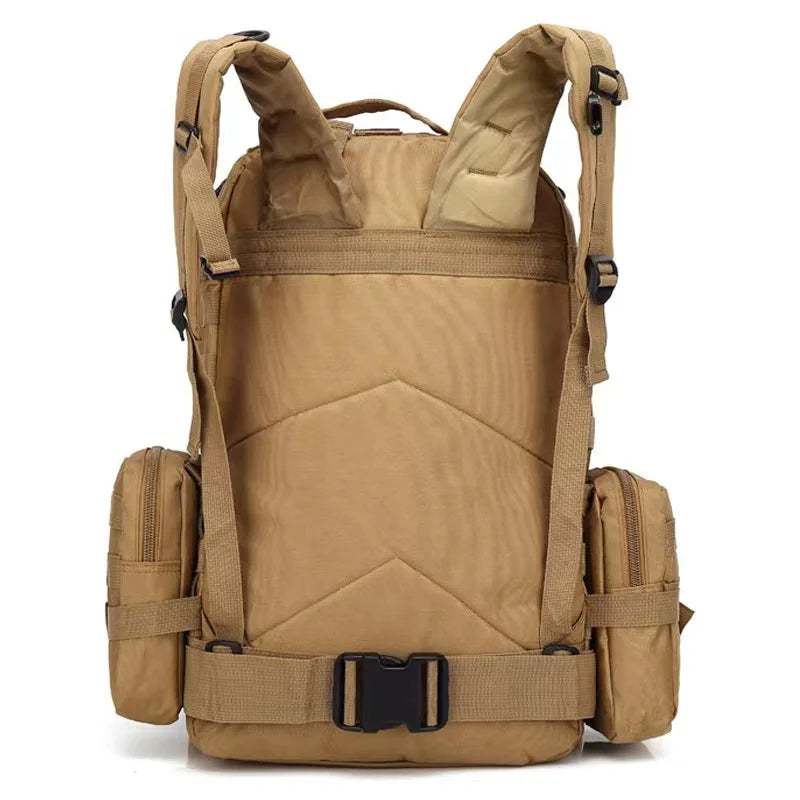 55L 4-in-1 Tactical Molle Backpack for Hiking & Camping