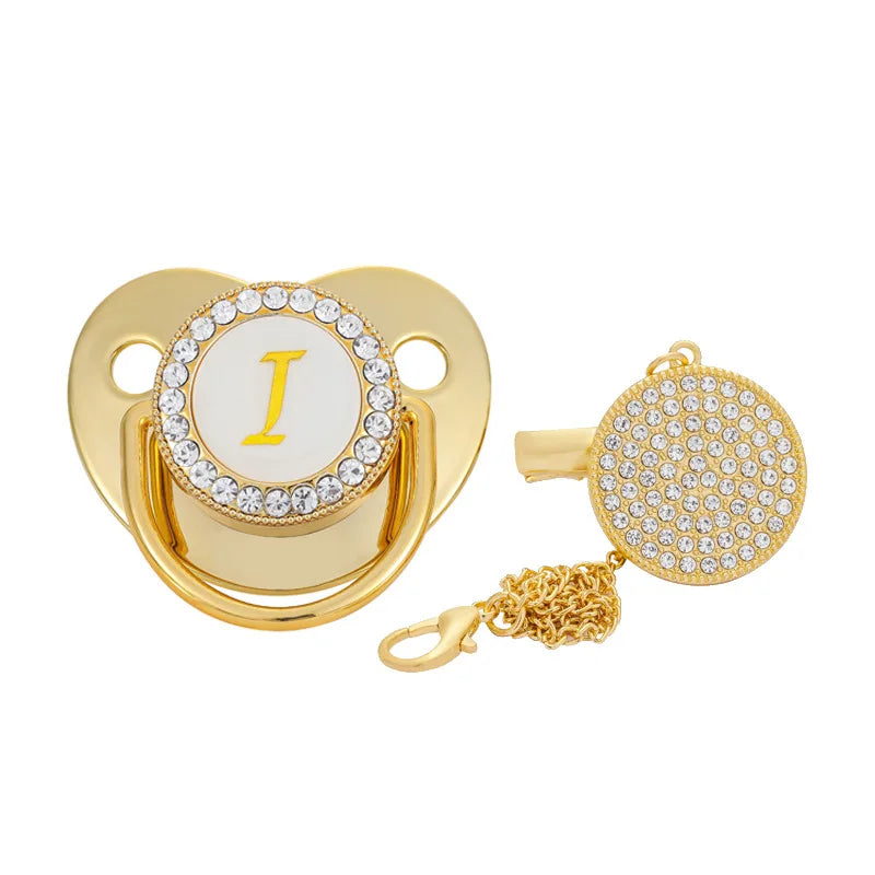 2023New Gold Diamond Baby Pacifier With With Dust