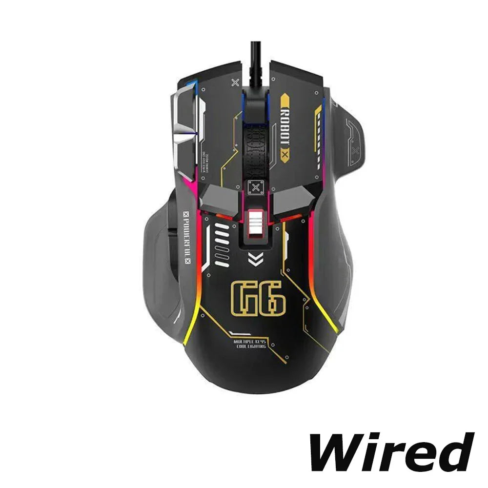 RYRA Rechargeable Bluetooth Wireless Mouse Gaming Mouse 12-Key