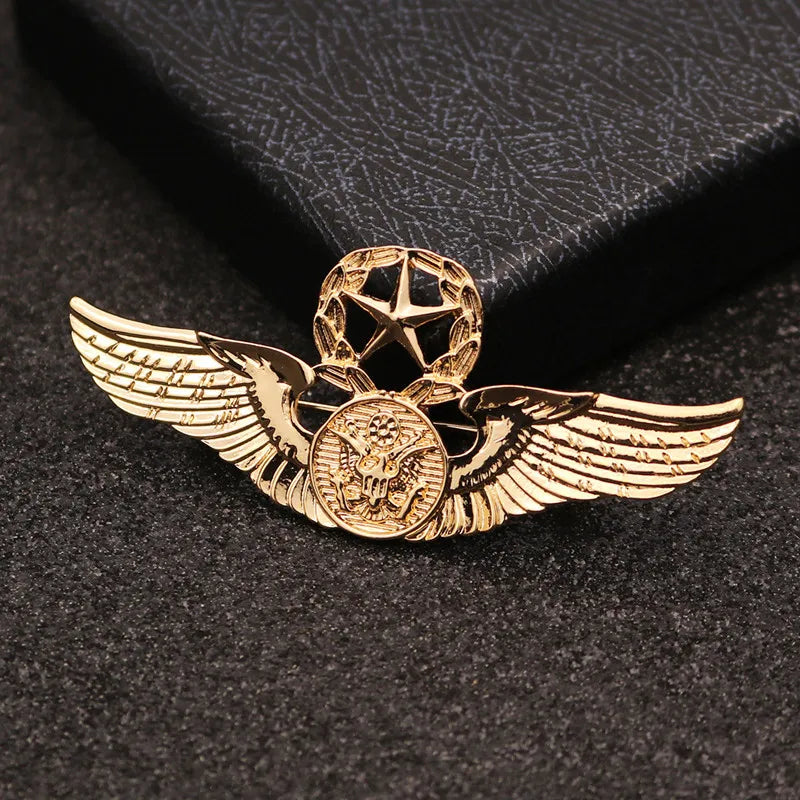 Classic Men Brooches Vintage WWII USAF Wings Military