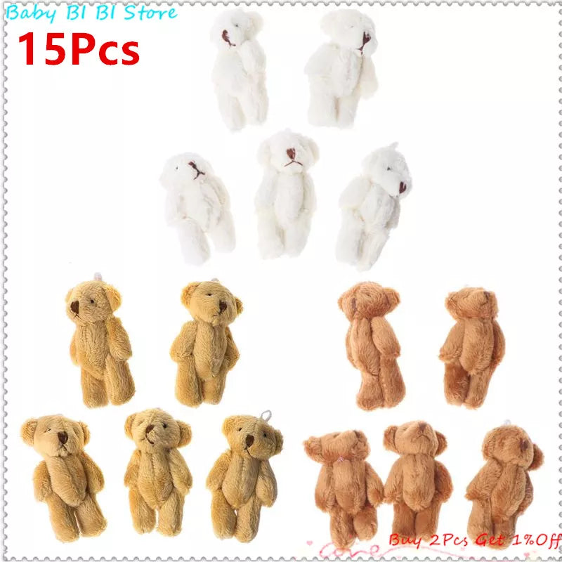 15Pcs/10/5Pcs Kawaii Small Bears Plush Soft Toys Pearl