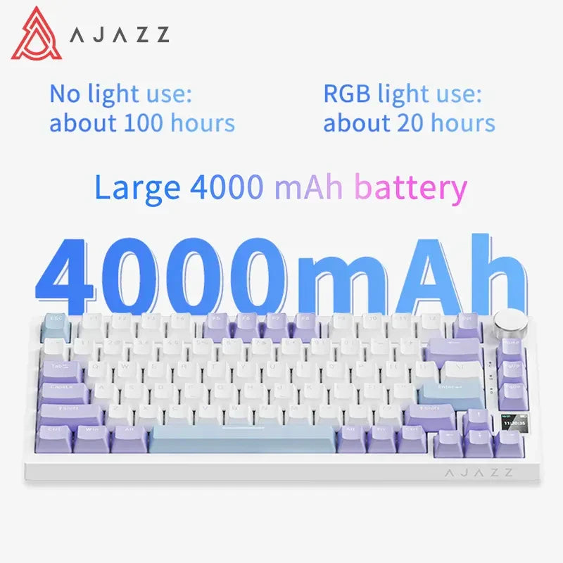 Ajazz Ak820 RGB Tri-Mode Gaming Mechanical Keyboard 82