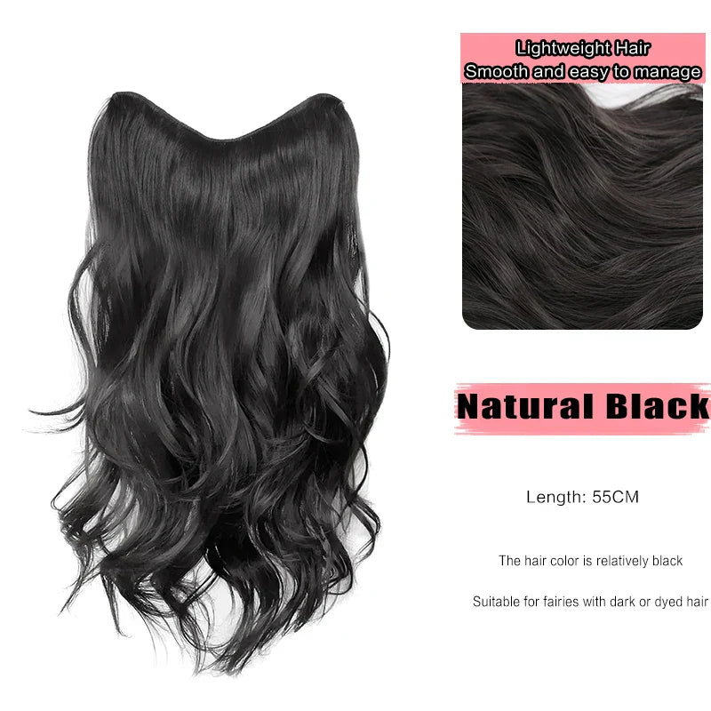 AS-Part Synthetic Clip In Hair Extension Long Thick