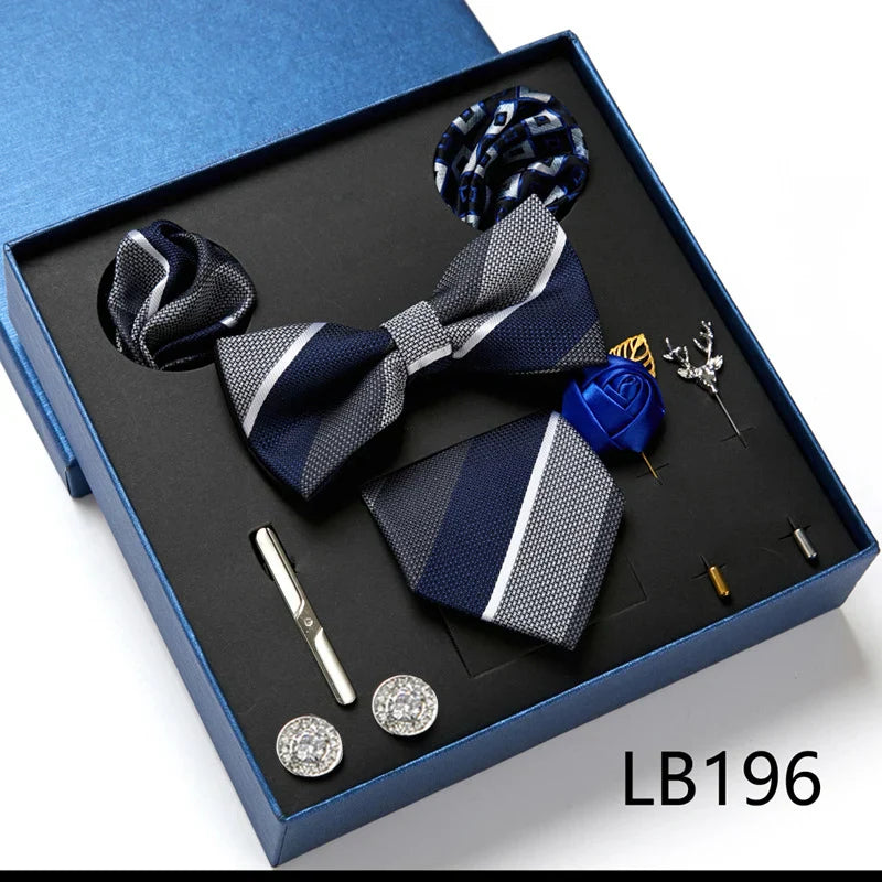 Luxury Quality Tie Set With Necktie Bowtie Pocket
