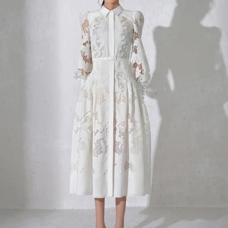 2023 New In SpringAutumn Lace Long Women Evening