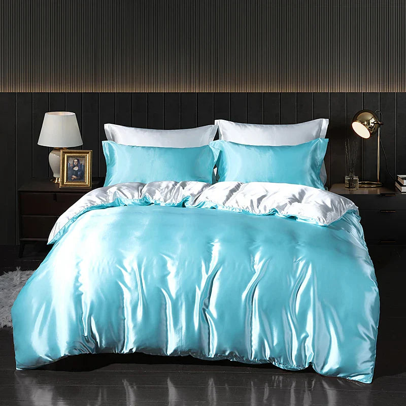 Luxury Gold Mulberry Silk Bedding Set Comforter Quilt