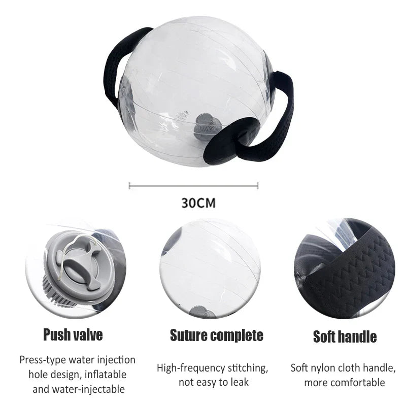 Water Filled Exercise Ball Fitness Aqua Ball Weightlifting