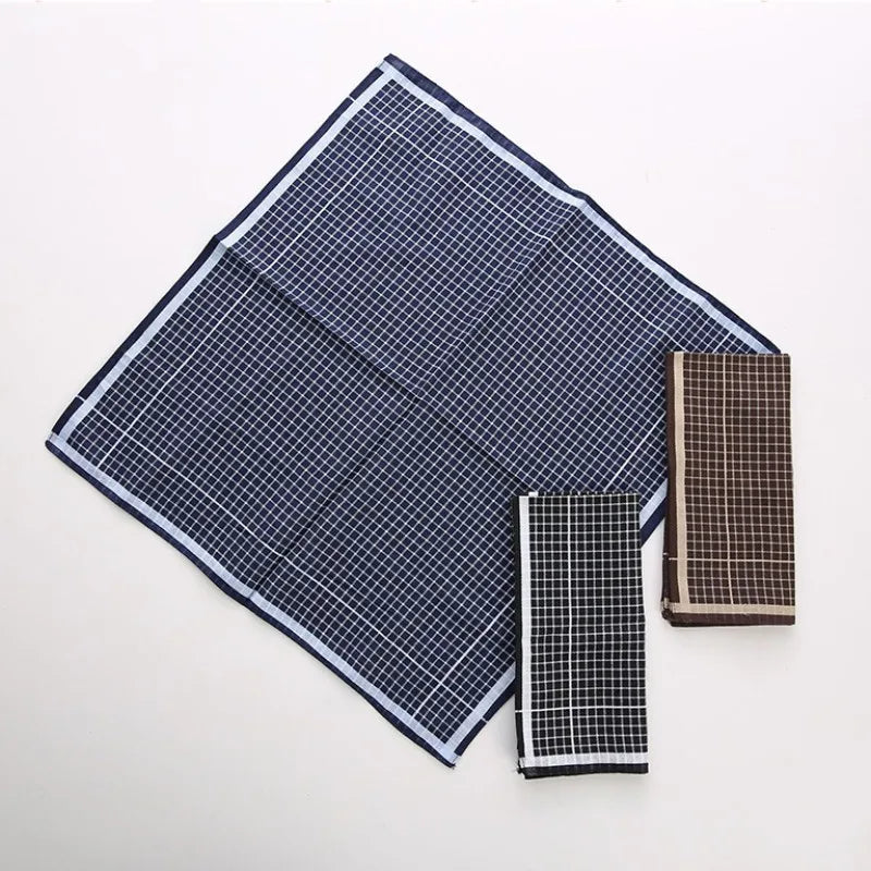 High Quality Men Cotton Dark Business Plaid Striped