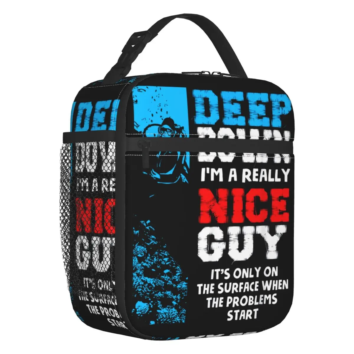 Scuba Diving Insulated Lunch Bags for Women Adventure Ocean Dive Diver Portable Cooler Thermal Bento Box Work School Travel