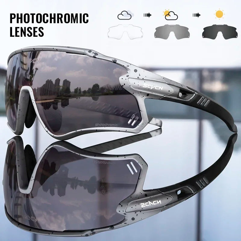 Scvcn Mens Photochromic Sunglasses Cycling Glasses Mountain Bike