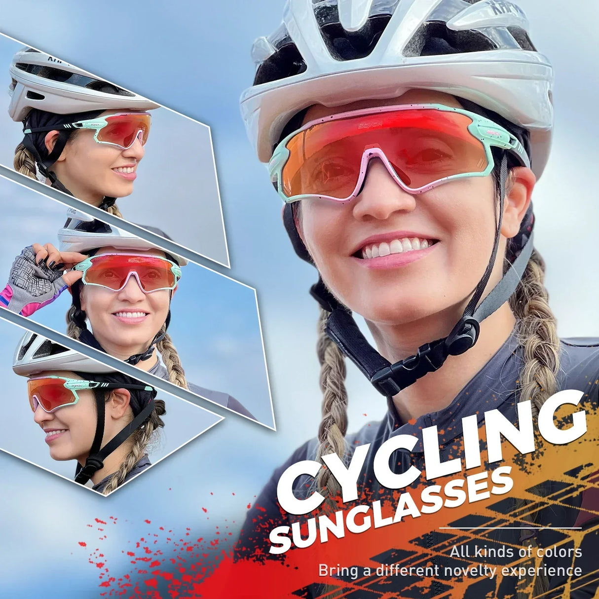 Scvcn Mens Photochromic Sunglasses Cycling Glasses Mountain Bike