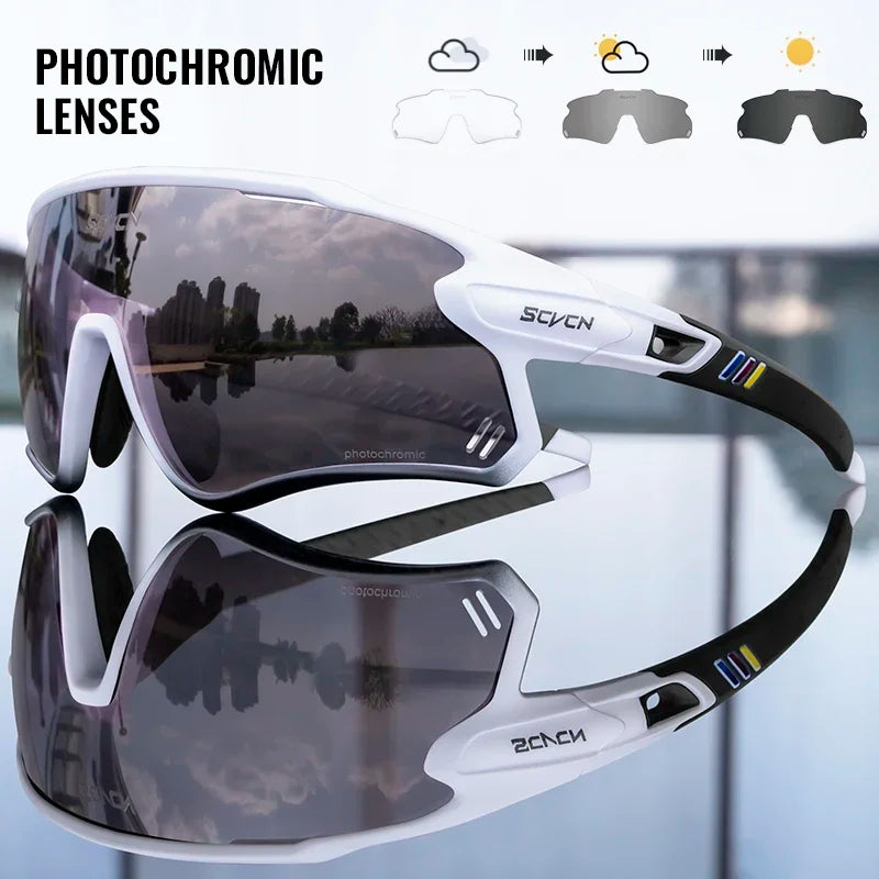 Scvcn Mens Photochromic Sunglasses Cycling Glasses Mountain Bike