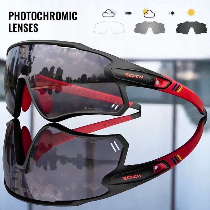 Scvcn Mens Photochromic Sunglasses Cycling Glasses Mountain Bike