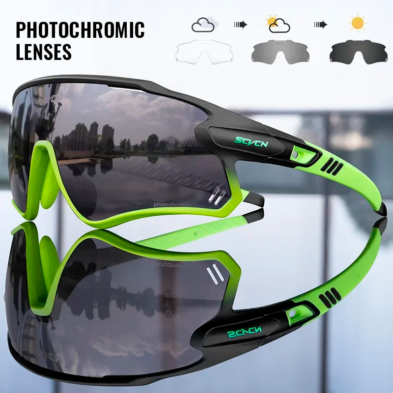 Scvcn Mens Photochromic Sunglasses Cycling Glasses Mountain Bike