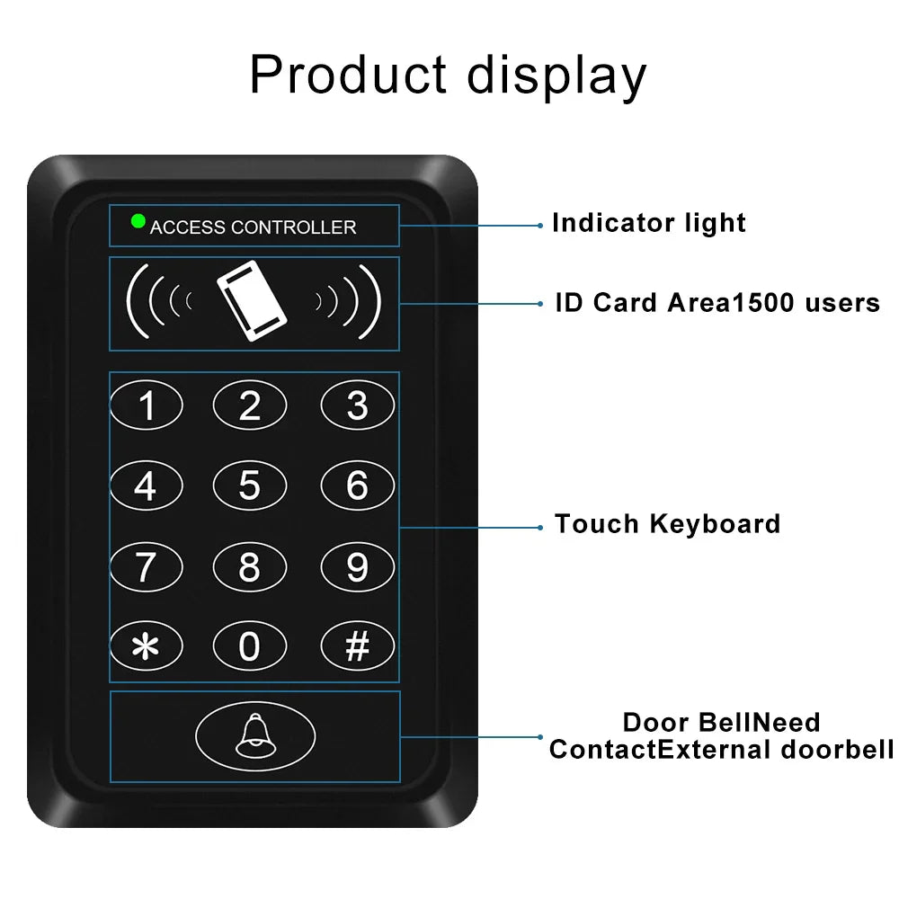 RFID Keyboard for Access Control System Waterproof Keypad