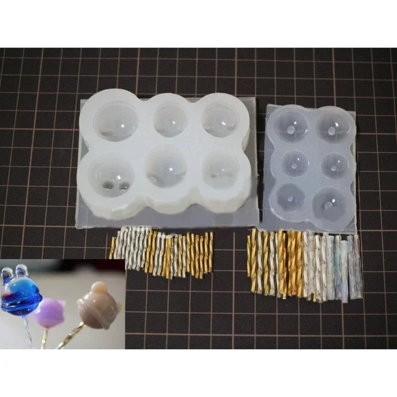 DIY Handcraft Egg Tart Lollipop Shaped Silicone Epoxy