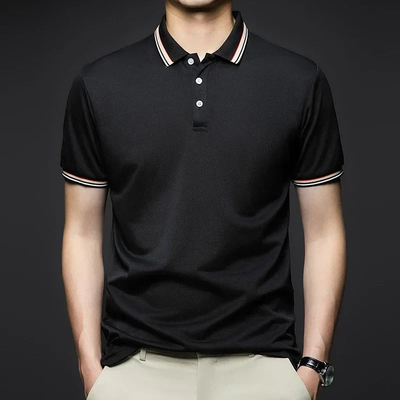 Men's New Summer Short Sleeved T-shirt Ice Silk