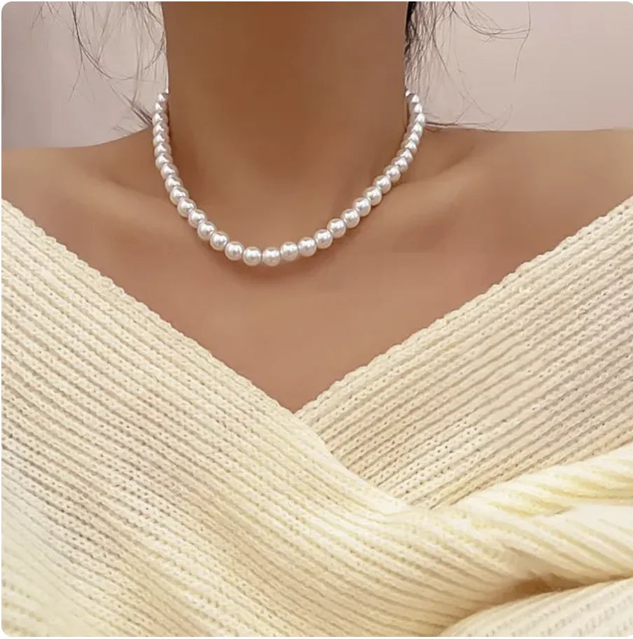 Body Chain Jewelry Pearl Sexy Beaded Collar Shoulder