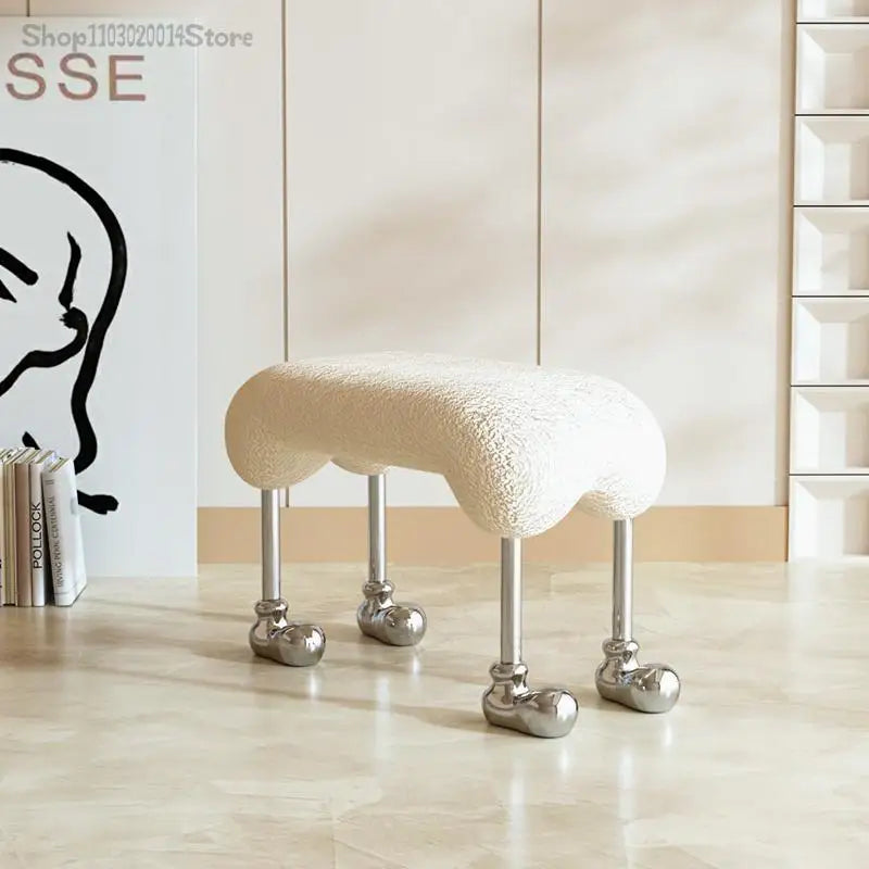 Cream Style Dog Stool Dining Chair Clothing Store