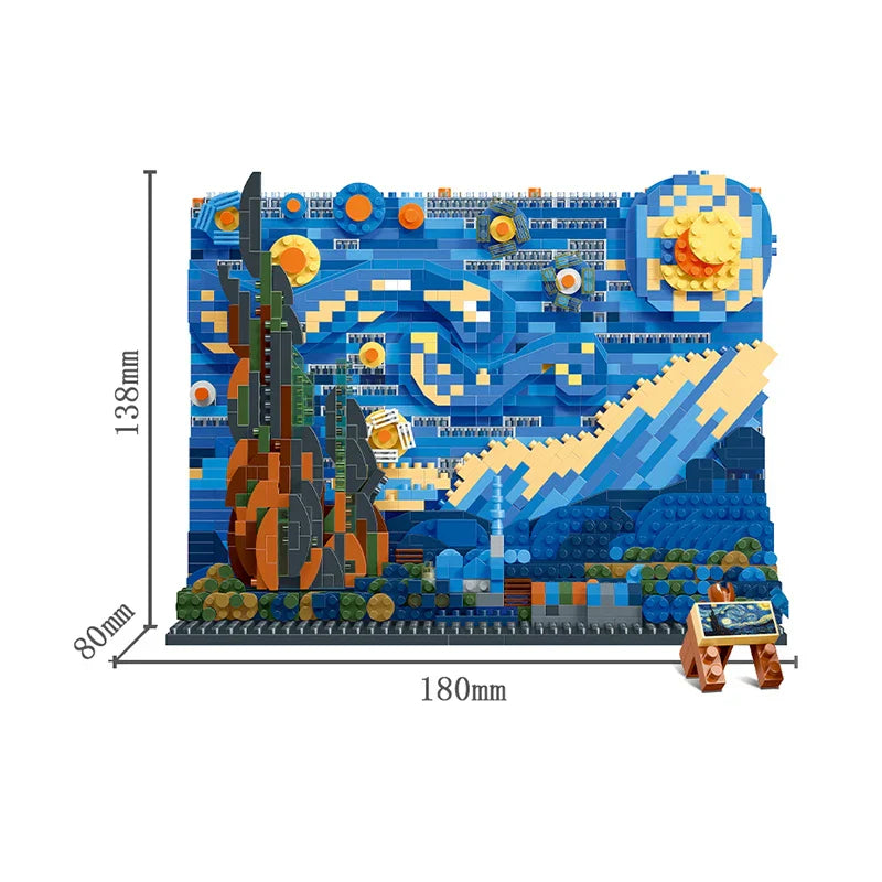 Creative Art Van Gogh Paintings Starry Night MOC
