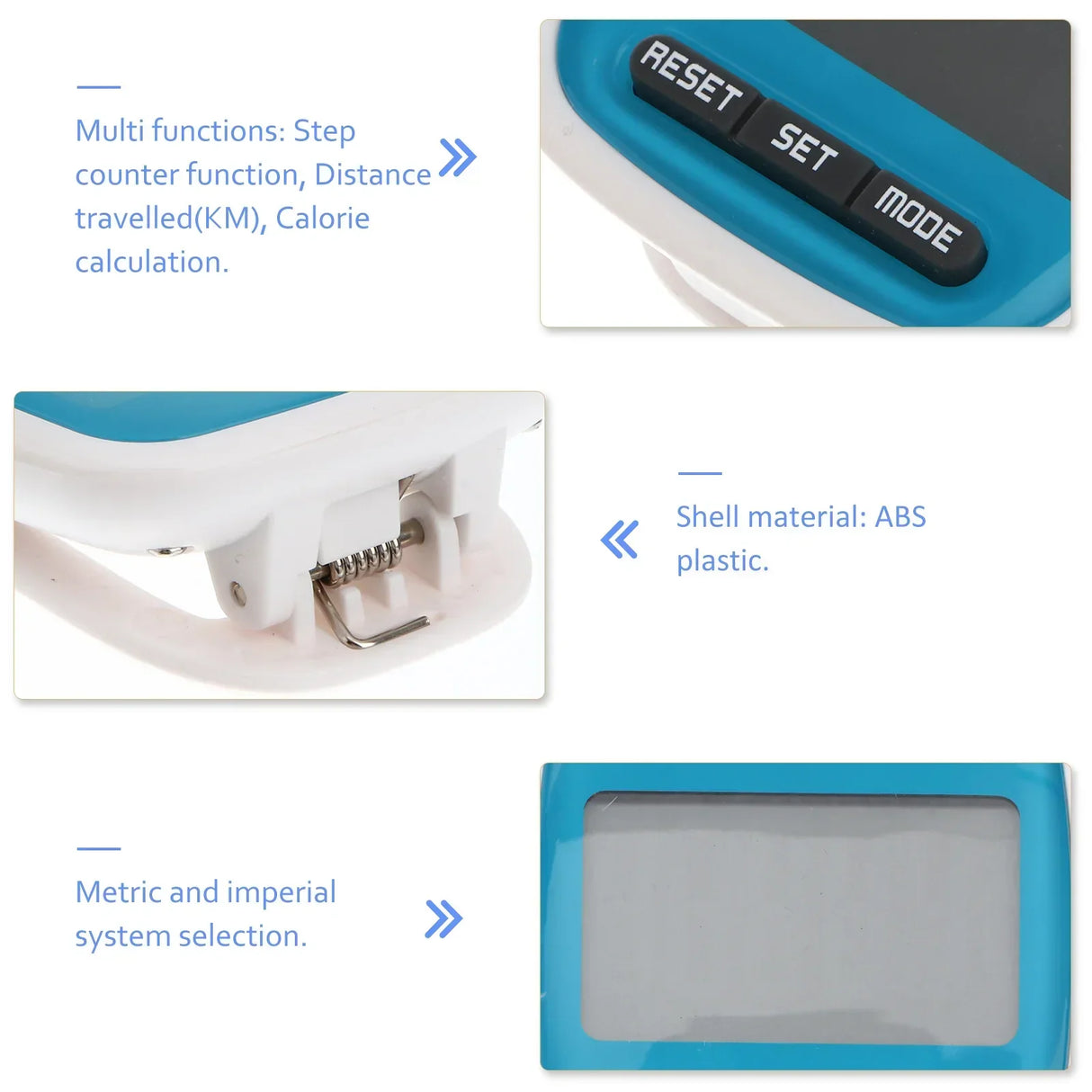 1PC Digital Pedometer Portable Step Counter Walking Distance